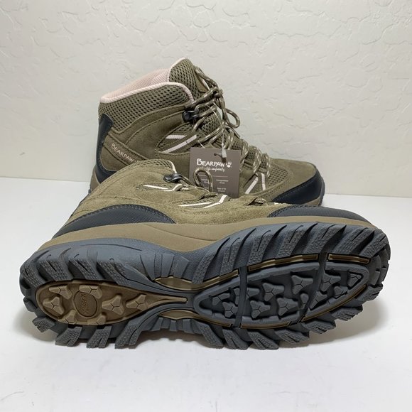 Bearpaw Tallac Hiking Boots Suede Leather Lace Up Booties Natural Size 7 NEW - Picture 6 of 7